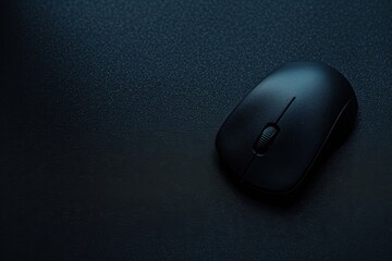 Black mouse on black background and the color button is black