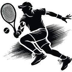 Tennis Player Silhouette