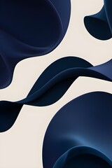 A smooth abstract background with flowing waves and circular patterns in a futuristic design featuring soft blue tones and curves