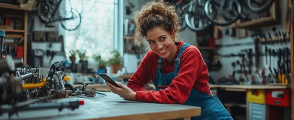 The Woman in Workshop Environment