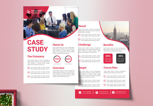 Creative Business Agency Case Study Flyer Layout
