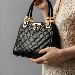 woman holding handbag