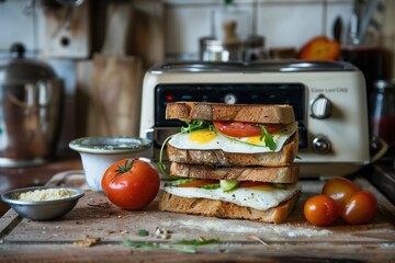 Toaster with sandwich fixings