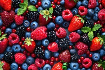 variety of berry fruits