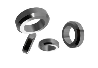 Metal Rings. Nut. Bolt. Transparent PNG