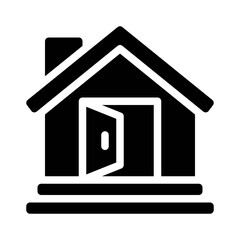 open house glyph icon