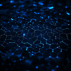 Fototapeta premium A colorful background with many hexagons in blue and pink