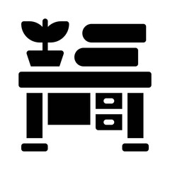 Desk glyph icon