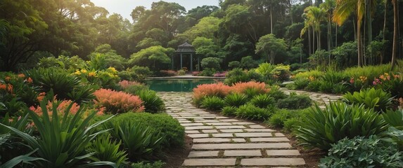 botanical garden aesthetic background