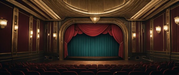 art deco theater aesthetic background