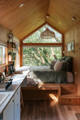 Inside of a tiny house in Western Australia