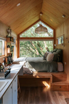 Inside of a tiny house in Western Australia