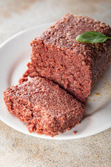 spam meat ham luncheon canned fresh meal food snack on the table copy space foodbackground rustic top view