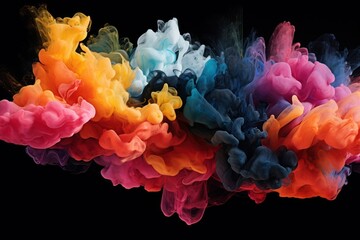 Obraz premium Cloud backgrounds abstract black background.