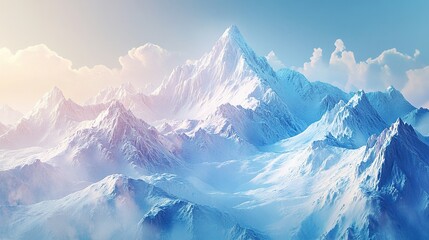 Obraz premium Panoramic view of the mountains / A panoramic view on Alps winter mountains