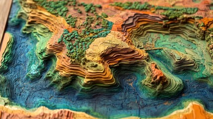 Brazil elevation map