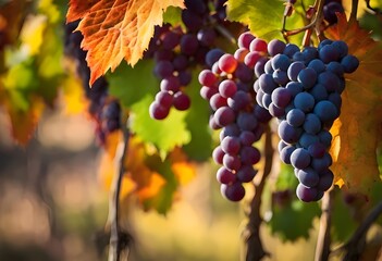 Tasty Grapes in Autumn with Juicy Texture, Ideal for Fruit-Themed Recipes and Seasonal Displays