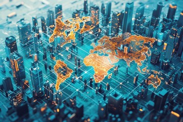 Global Network Concept.