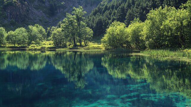 Parz, a forested lake