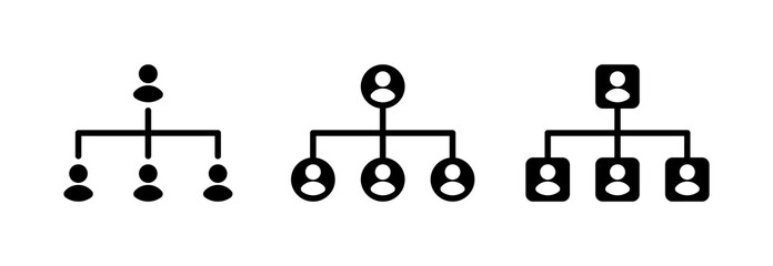 Wards set icons. Linear and silhouette style. Vector icons.