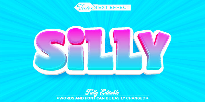  Silly Cartoon Vector Editable Text Effect Template