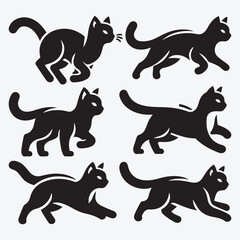 Cat Silhouette Bundle Clip Art Vector Illustration for Animal Lovers