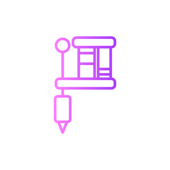 tattoo machine gradient icon