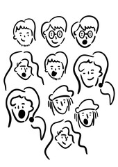faces - vector pack © Pierpaolo