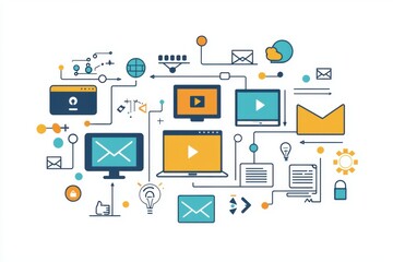 Digital Marketing Strategy Concept Illustration.