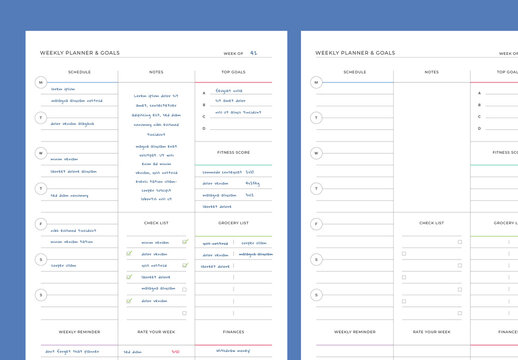 Modern Planner With Simple Design For Weekly Tasks