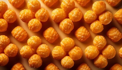 Fototapeta premium Cheese puffs repeated pattern
