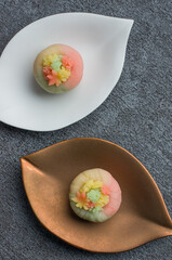 秋の和菓子　紅葉山　練り切り