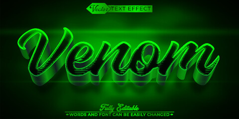 Venom Green Vector Editable Text Effect Template