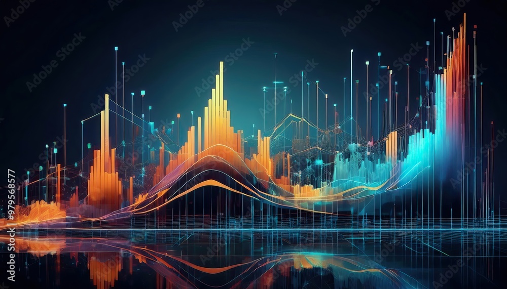 Wall mural analysis of global economic trends