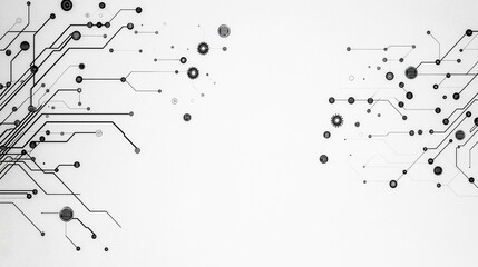 A black and white image of many dots that are connected to each other