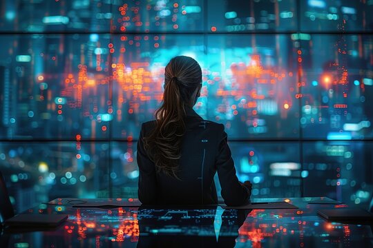 technology business computer screen person woman information communication