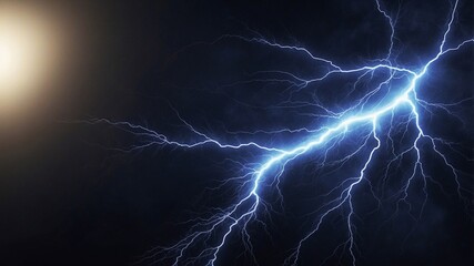 Dynamic display of intricate blue lightning bolts