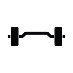 Duffalo barbell icon solid vector design in trendy style