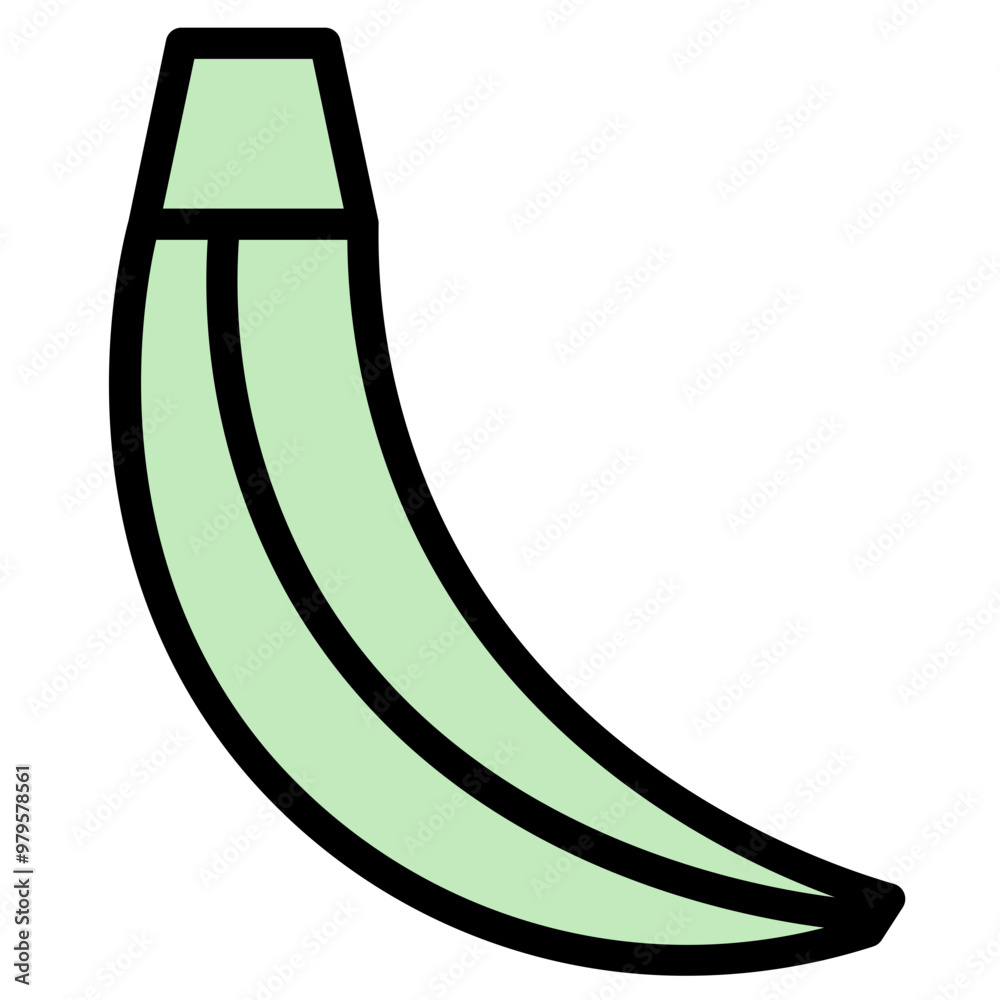 Poster banana food fresh filled outline icon