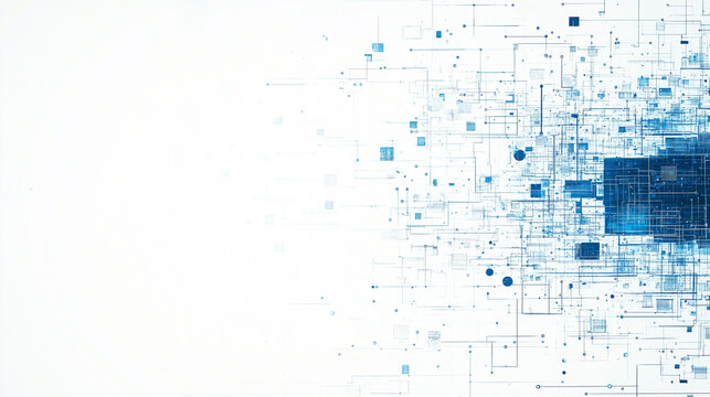 A black and white image of many dots that are connected to each other