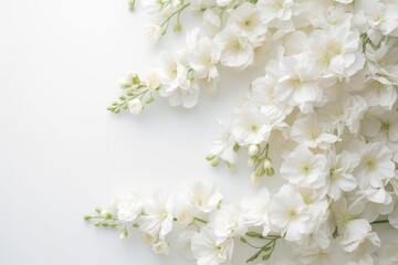 Fototapeta premium White Blossom Frame: Delicate Beauty