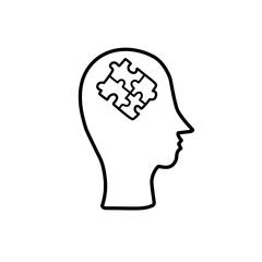 head icon with elements inside