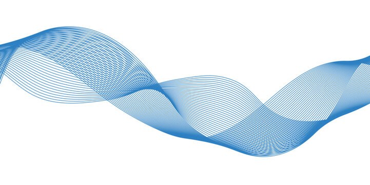 Abstract background with waves for banner. Web banner size. Abstract wave element for design. Element for design isolated on white and blue.