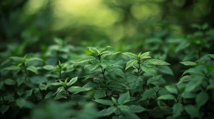 Obraz premium Nature foliage, macro image with blurred background