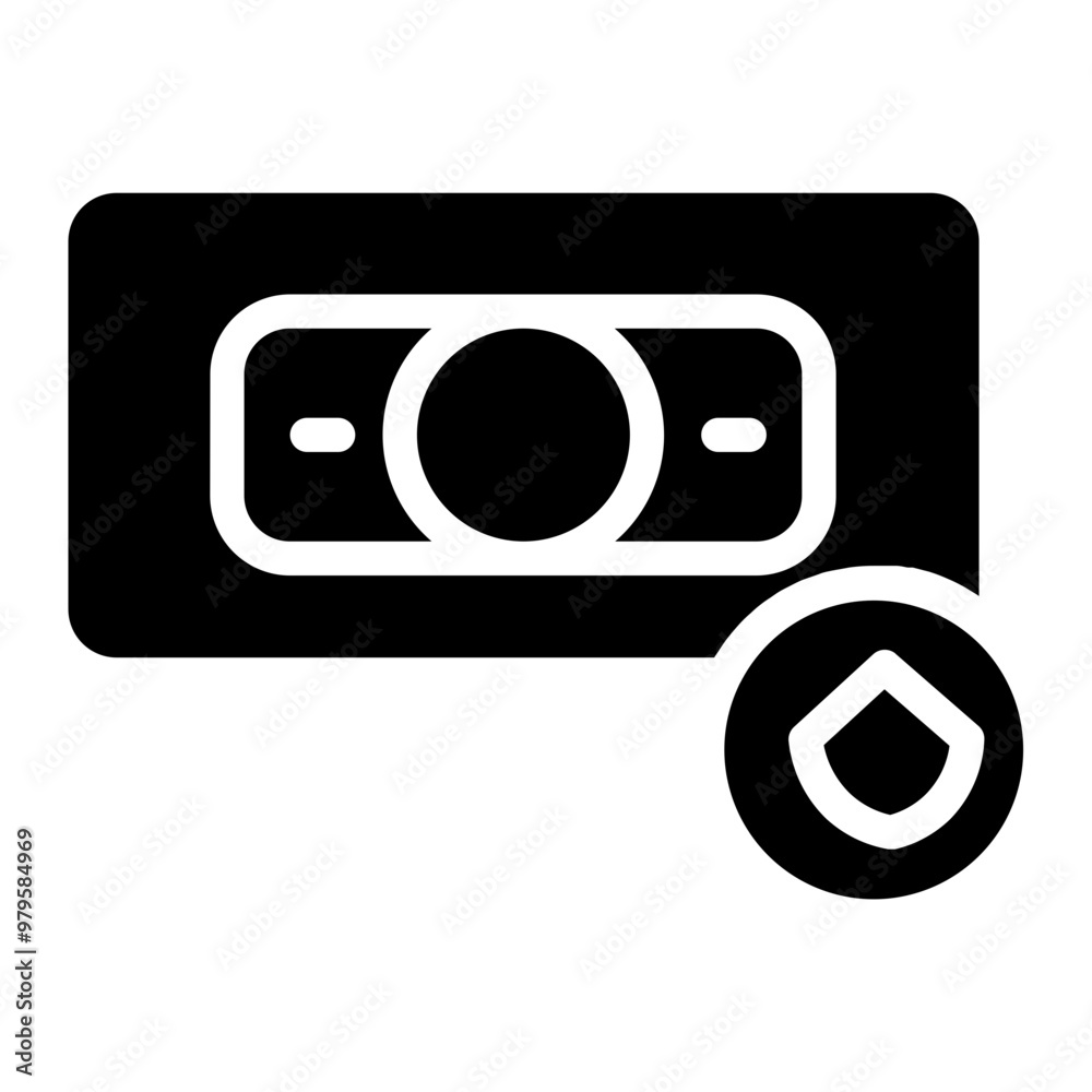 Wall mural banking bill money glyph icon