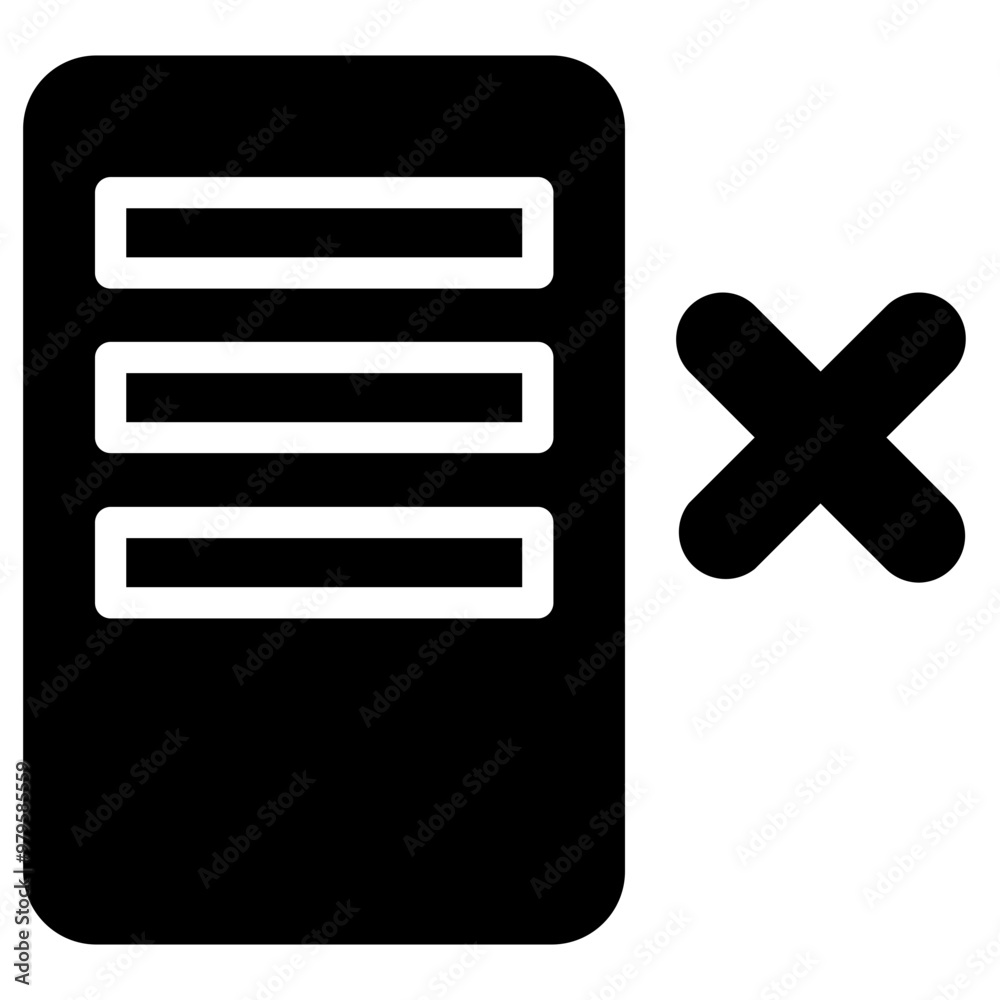 Poster bill invoice mail glyph icon