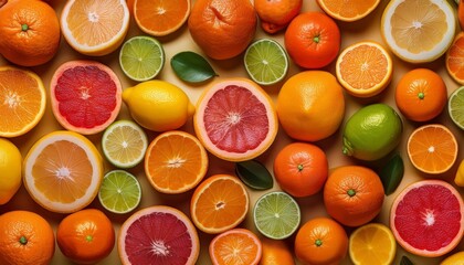 Citrus fruit repeated pattern