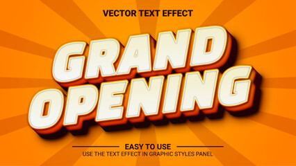 3d grand opening editable text effect