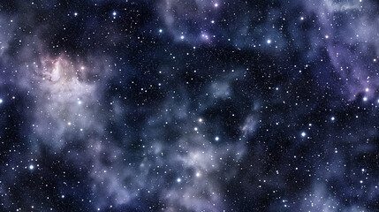 Obraz premium Galactic Stars: Seamless design of a galactic night sky with dense clusters of stars and subtle nebulae blending into the background