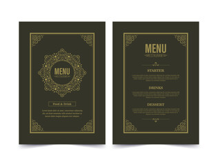 Menu Layout with ornamental Elements